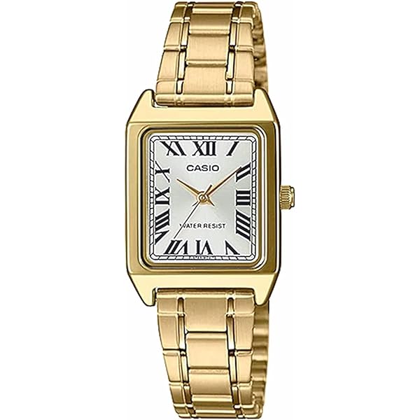 Amazon.co.jp: Casio LTP-V007G-9B Women's Rectangular Gold Tone